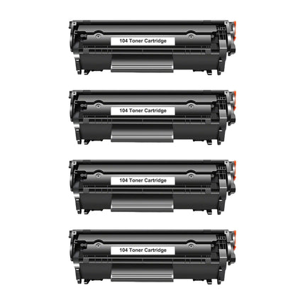 Canon 104 Compatible Black Toner Cartridge, 0263B001AA, 4 Pack