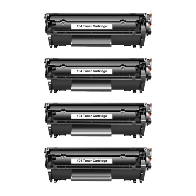 Canon 104 Compatible Black Toner Cartridge, 0263B001AA, 4 Pack