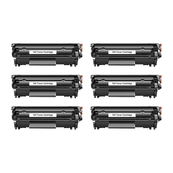 Canon 104 Compatible Black Toner Cartridge (0263B001AA) – 6-Pack