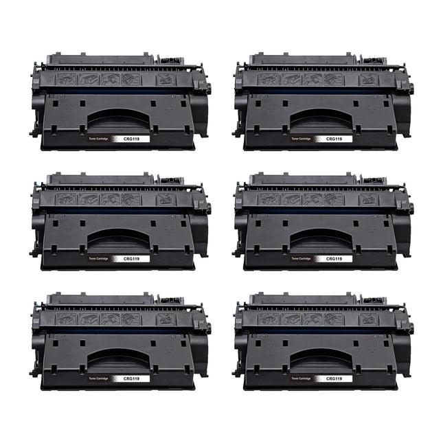 Canon 119 Compatible Black Toner Cartridge, 3479B001, 6 Pack