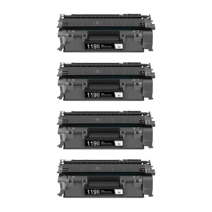 Canon 119II Compatible Black Toner Cartridge, 3480B001AA, High Yield, 4 Pack
