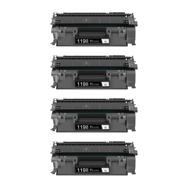 Canon 119II Compatible Black Toner Cartridge, 3480B001AA, High Yield, 4 Pack