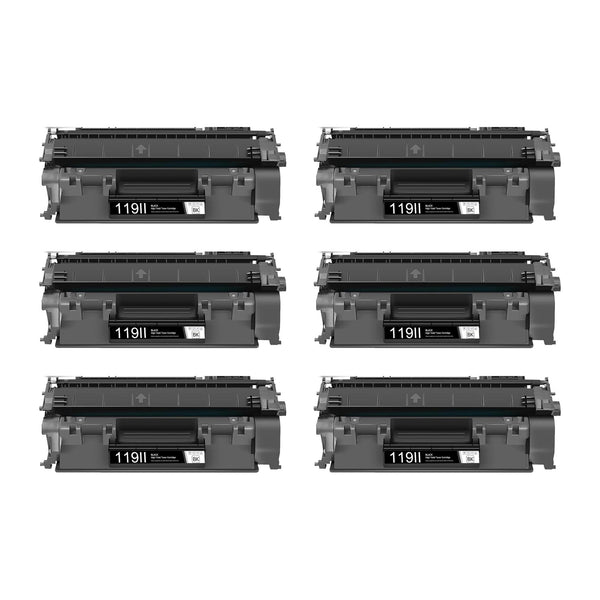 Canon 119II Compatible High Yield Black Toner Cartridge (3480B001AA) – 6-Pack
