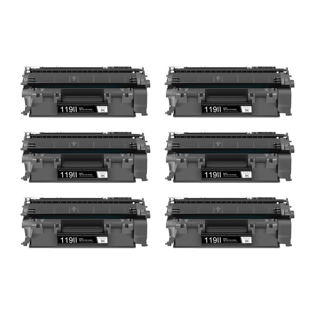 Canon 119II Compatible Black Toner Cartridge, 3480B001AA, High Yield, 6 Pack