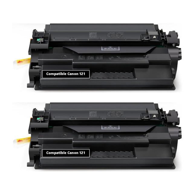 Canon 121 Compatible Black Toner Cartridge, 3252C001, 2 Pack