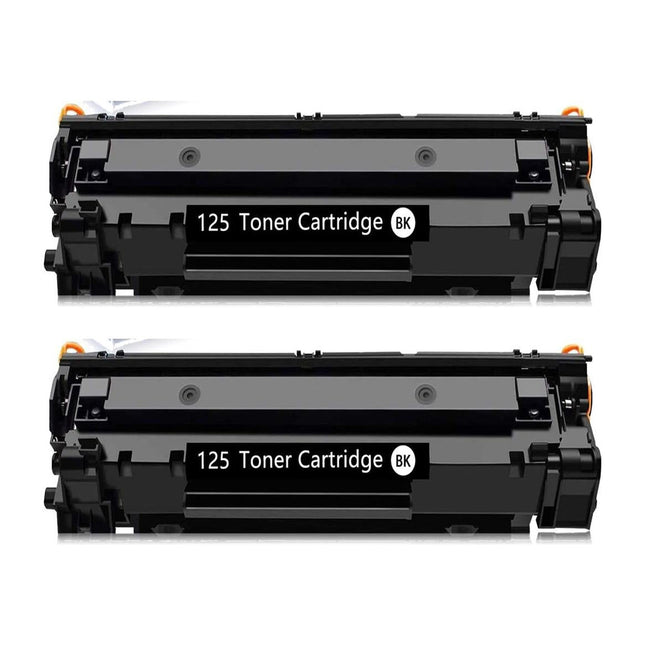 Canon 125 Compatible Black Toner Cartridge, 3484B001AA, 2 Pack
