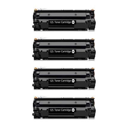 Canon 125 Compatible Black Toner Cartridge, 3484B001AA, 4 Pack