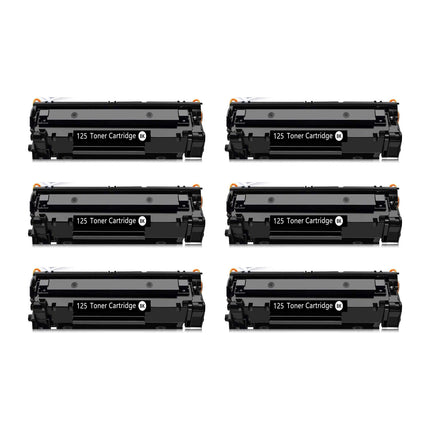 Canon 125 Compatible Black Toner Cartridge, 3484B001AA, 6 Pack