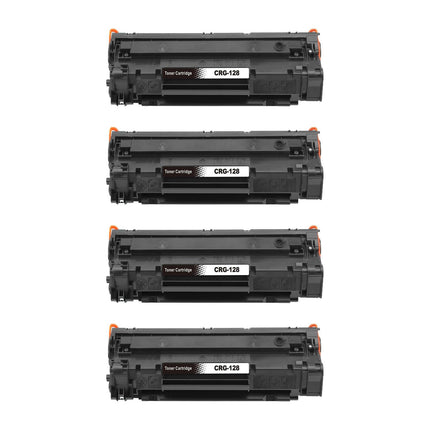 Canon 128 Compatible Black Toner Cartridge, 3500B001AA, 4 Pack