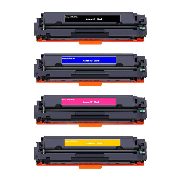 Canon 131 Compatible Toner Cartridge Combo – BK/C/M/Y, 4-Pack