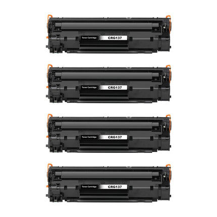 Canon 137 Compatible Black Toner Cartridge, 9435B001, 4 Pack