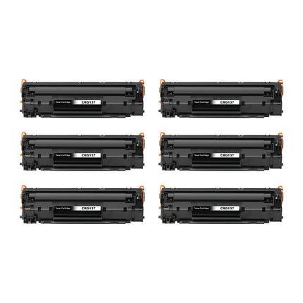 Canon 137 Compatible Black Toner Cartridge, 9435B001, 6 Pack