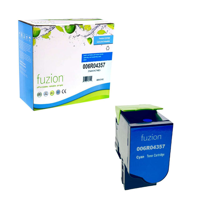 Remanufactured Xerox 006R04357 Standard-Yield Cyan Toner Cartridge – Fuzion