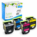 Remanufactured Xerox C310/C315 High-Yield Toner Cartridges – Fuzion, 4-Pack (BK/C/M/Y)