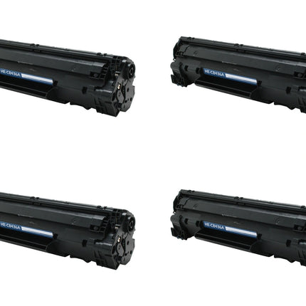 HP 36A CB436A Compatible Black Toner Cartridge, 4 Pack – cartridge only, without packaging