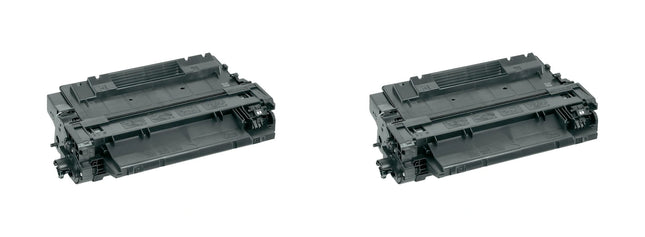 HP 55A CE255A Compatible Black Toner Cartridge, 2 Pack – cartridge only, without packaging