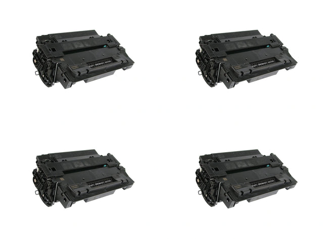 HP 55X CE255X Compatible Black Toner Cartridge, High Yield, 4 Pack – cartridge only, without packaging