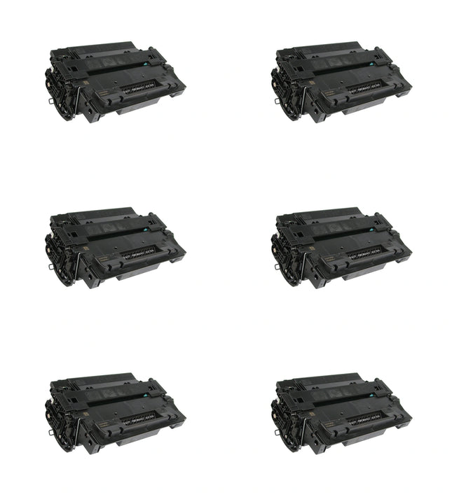 HP 55X CE255X Compatible Black Toner Cartridge, High Yield, 6 Pack – cartridge only, without packaging