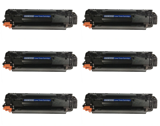 HP 78A CE278A Compatible Black Toner Cartridge, 6 Pack – cartridge only, without packaging