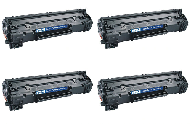 HP 85A CE285A Compatible Black Toner Cartridge, 4 Pack – cartridge only, without packaging