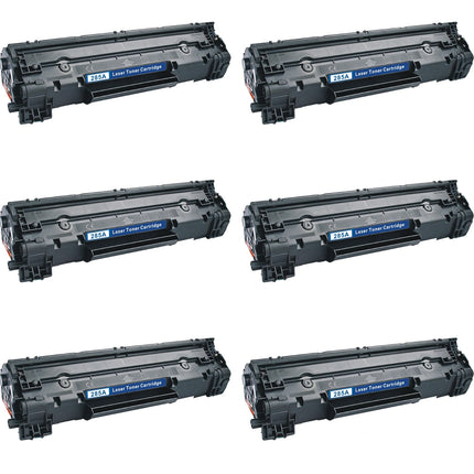 HP 85A CE285A Compatible Black Toner Cartridge, 6 Pack – cartridge only, without packaging