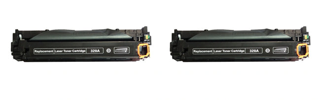 HP 128A CE320A Compatible Black Toner Cartridge, Twin Pack – cartridge only, without packaging