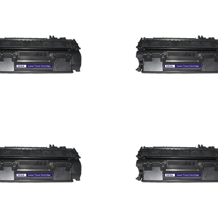 HP 05A CE505A Compatible Black Toner Cartridge, 4 Pack – cartridge only, without packaging