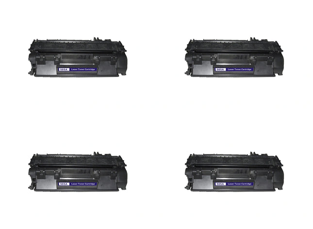 HP 05A CE505A Compatible Black Toner Cartridge, 4 Pack – cartridge only, without packaging