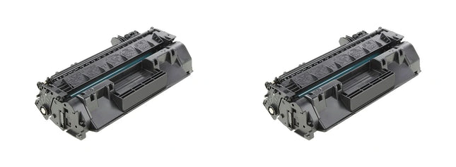 HP 05X CE505X Compatible Black Toner Cartridge, High Yield, 2 Pack – cartridge only, without packaging