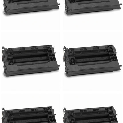 HP 37X CF237X Compatible Black Toner Cartridge, High Yield, 6 Pack – cartridge only, without packaging