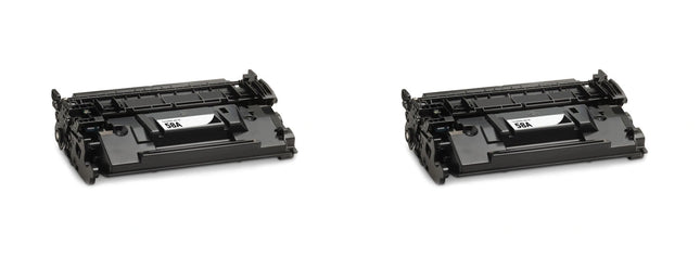 HP 58A CF258A Compatible Black Toner Cartridge, 2 Pack – cartridge only, without packaging