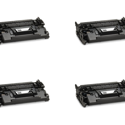 HP 58A CF258A Compatible Black Toner Cartridge, 4 Pack – cartridge only, without packaging