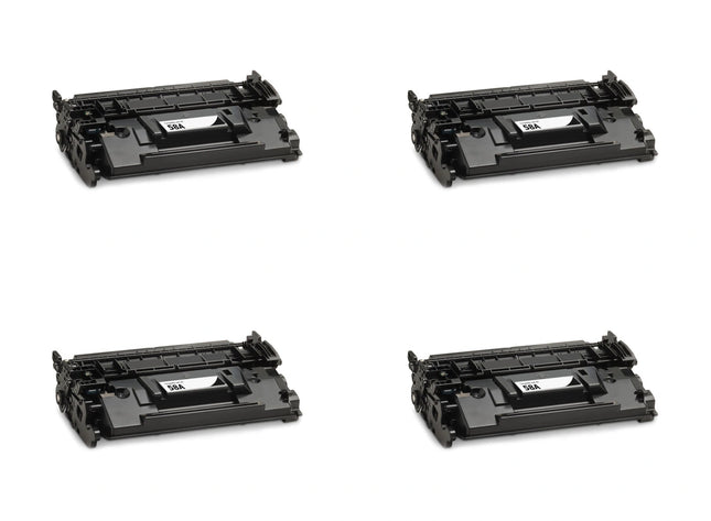 HP 58A CF258A Compatible Black Toner Cartridge, 4 Pack – cartridge only, without packaging