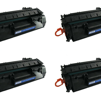 HP 80A CF280A Compatible Black Toner Cartridge, 4 Pack – cartridge only, without packaging