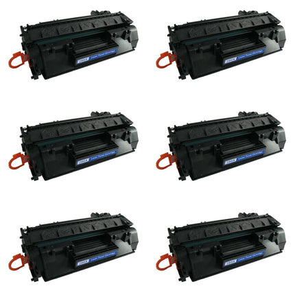 HP 80A CF280A Compatible Black Toner Cartridge, 6 Pack – cartridge only, without packaging