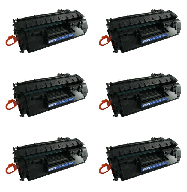 HP 80A CF280A Compatible Black Toner Cartridge, 6 Pack – cartridge only, without packaging
