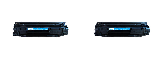HP 83A CF283A Compatible Black Toner Cartridge, 2 Pack – cartridge only, without packaging