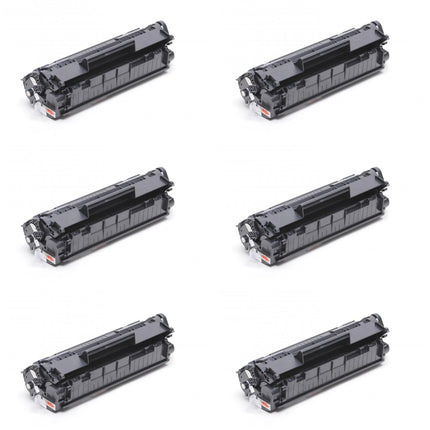HP 12A Q2612A Compatible Black Toner Cartridge, 6 Pack – cartridge only, without packaging