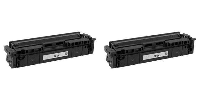 HP 206X W2110X Compatible Black Toner Cartridge, Twin Pack – cartridge only, without packaging