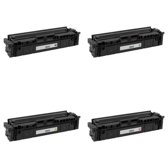 HP 206X Compatible Toner Cartridge, BK.C.Y.M, 4 Color Multi Pack – cartridge only, without packaging