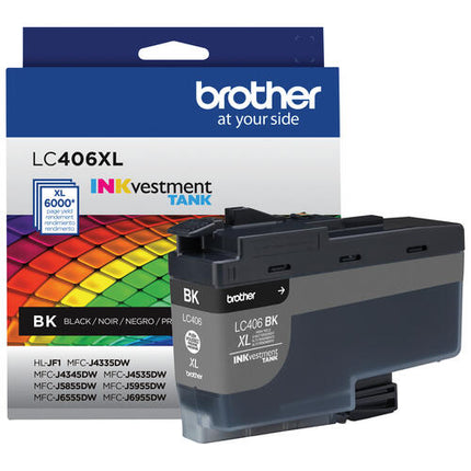 Brother Genuine LC406BKS INKvestment Tank Standard-Yield Black Ink Cartridge