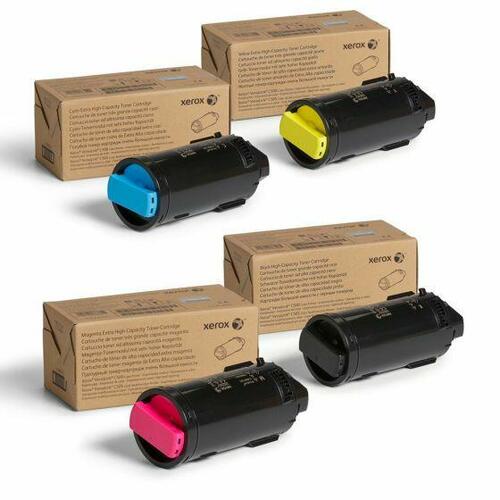 Xerox 106R03866 106R03867 106R03868 106R03869 Original High Capacity Toner Cartridge Combo, Black Cyan Magenta Yellow, VersaLink C500 C505