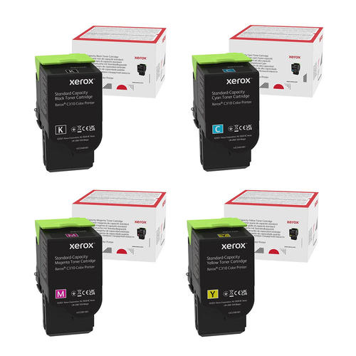 Xerox 006R04356 006R04357 006R04358 006R04359 Original Toner Cartridge Combo, Black Cyan Magenta Yellow, C310 C315