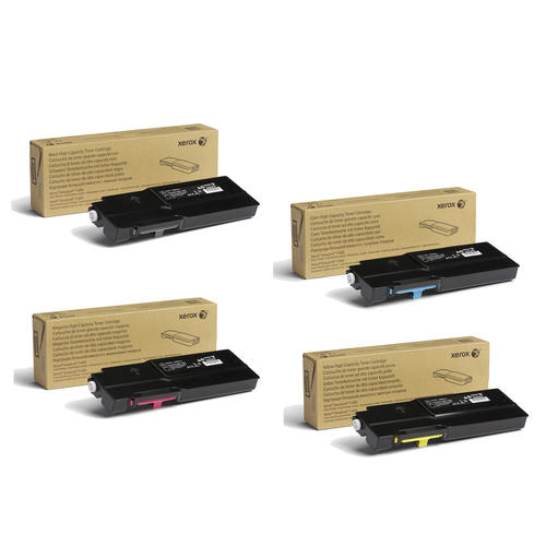 Xerox 106R03512 106R03513 106R03514 106R03515 Original High Capacity Toner Cartridge Combo, Black Cyan Magenta Yellow, VersaLink C400 C405