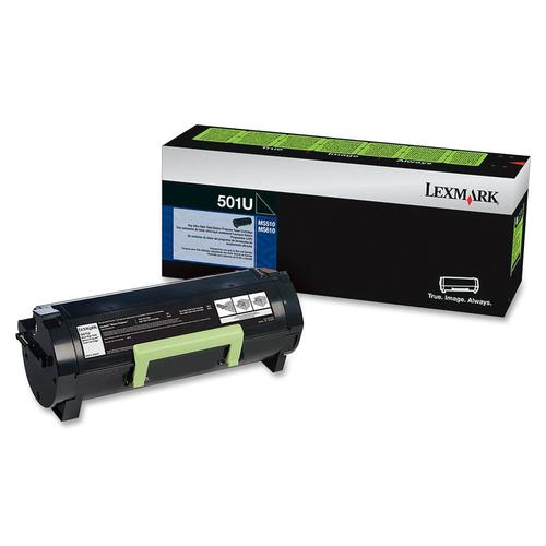 Original Lexmark 50F1U00 Black (501U) Ultra High Yield Return Program Toner Cartridge (20,000 Pages)